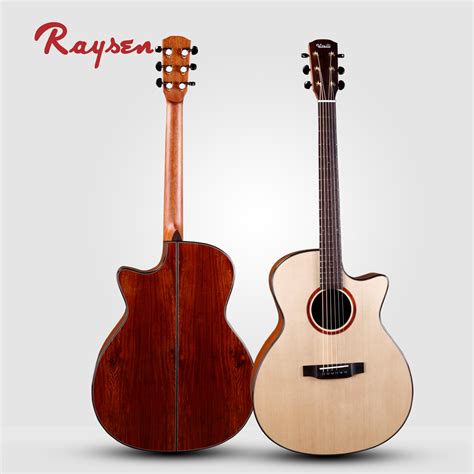 Raysen Professional 41 Inch Acoustic Guitar With Solid Sitka Sprucetop