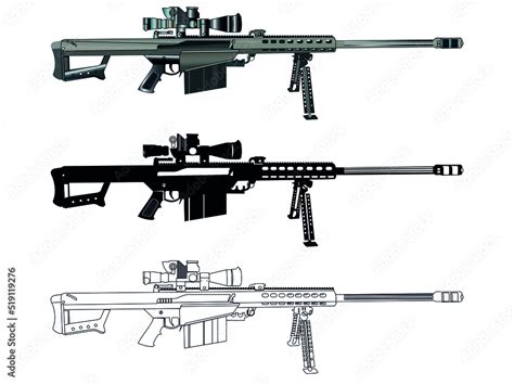 Really Cool Sniper Rifles Coloring Pages