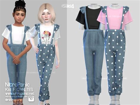 Kid F Ovrltes For The Sims 4 Sims 4 Cc Kids Clothing Sims 4 Clothing