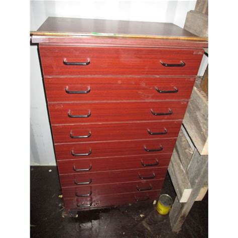 9 Drawer Cabinet 28in X 17in X 49in Bodnarus Auctioneering