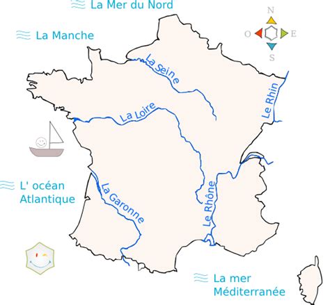 Carte Vierge De La France Avec Fleuves Et Montagnes Cartograf Fr Pays