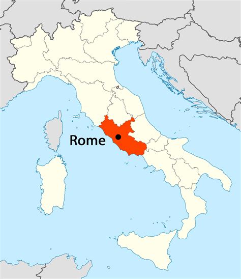 Location Of Rome Map •