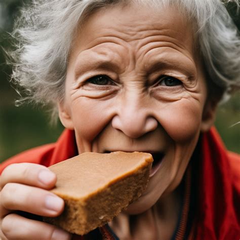 Бабушка ест кирпич — создано в Шедевруме
