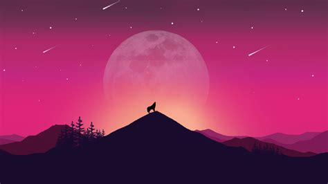 1920x1080 Resolution Wolf And Landscape Illustration 1080p Laptop Full
