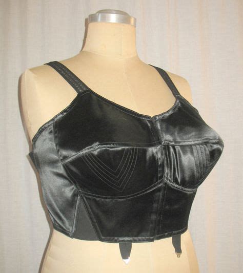 vintage 1950 s black gloss satin bullet bra от sewingmachinegirl bras