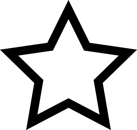 Five Pointed Star Outline Symbol Clip Art Red Star Png Download 980