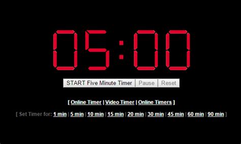 5 Minute Timer 300 Seconds Online Timer
