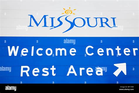 Welcome To Missouri Road Sign Stock Photo Alamy