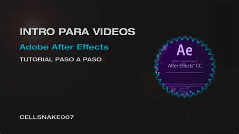 .no skills required.hundreds of templates.fast preview. Tutorial Adobe After Effects CS5 [Crear intro animado ...