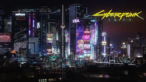 Cyberpunk 2077 Wallpaper Video Game Art City Night City Lights