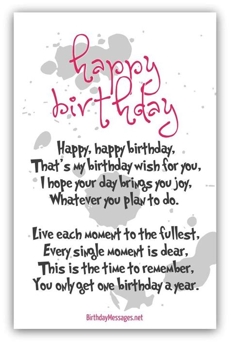 Happy Birthday Poems Birthday Card Sayings Birthday Verses For Cards