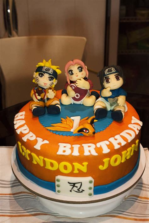 Naruto Birthday Cake For A Cute Little Boy Whos Turning One 3 Layer