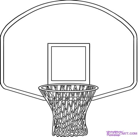 Draw four arcs across the circle. how to draw a basketball hoop step 4 | Luke reading fair ...