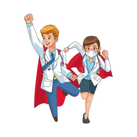 Super Doctors Comic Characters 1981639 Vector Art At Vecteezy