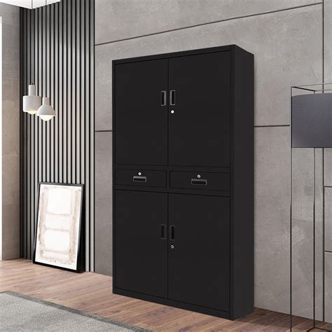 5 Layer 2 Drawer Lockable Metal Filing Cabinet Office Garage Storage