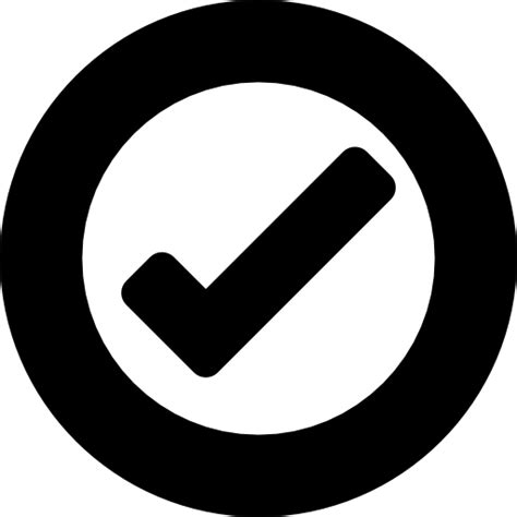 Signo De Verificación En Un Círculo Icono Gratis