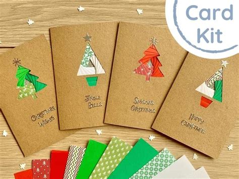 Christmas Card Making Kit Christmas Tree Iris Folding Etsy Uk
