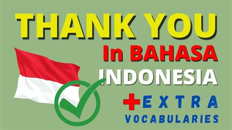 Learn Indonesian Thank You In Indonesian Language Youtube