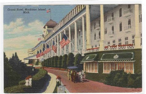 Grand Hotel Mackinac Island Michigan 1954 Linen Postcard Bidstart