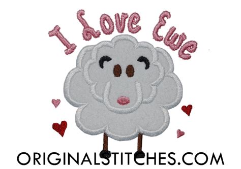 I Love Ewe Machine Embroidery And Applique Designs
