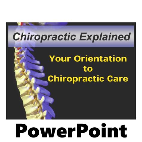 Chiropractic Orientation Powerpoint Presentation Cd