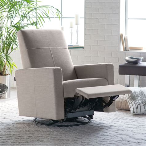Nursery chair and ottoman are also offered with features such as extra footrests, and adjustable height. Furniture: Swivel Glider Recliner Is Perfect For Any ...