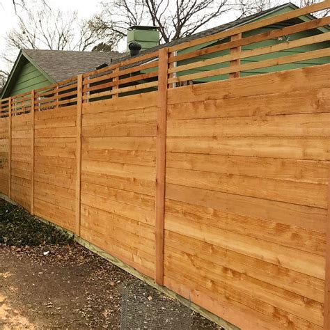 Pine is both inexpensive and responds well to pressure treatment, making it a durable and resilient choice. Horizontal Wood Fences | A Better Fence Company | Horizontal Fences