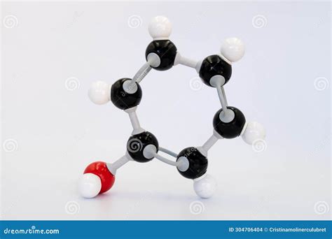 Phenol Or Benzenol Molecule Made By Molecular Model On White