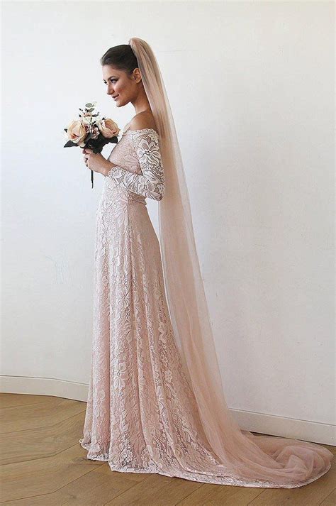 Blush Cathedral Length Veil Train Tulle Veil Tulle Veils Cathedral