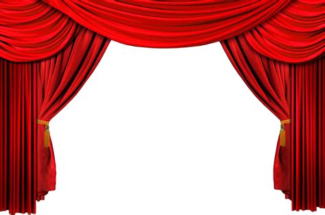 Download Download Stage Curtains Transparent Clipart Window Red