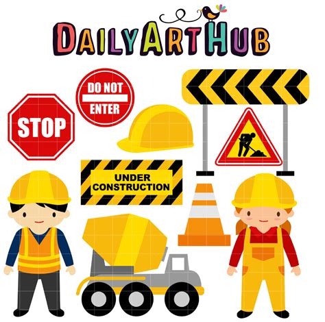 Construction Kids Clip Art Set Daily Art Hub Free Clip Art Everyday Images