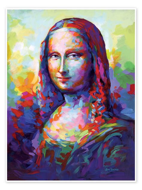 Mona Lisa Modern Portrait Print By Leon Devenice Posterlounge