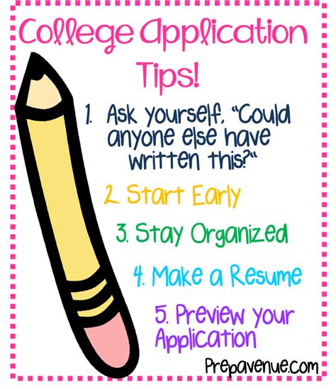 College Application Tips! | College application, College ...