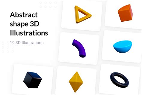 Premium Abstract Shape 3d Illustration Pack From Design And Development
