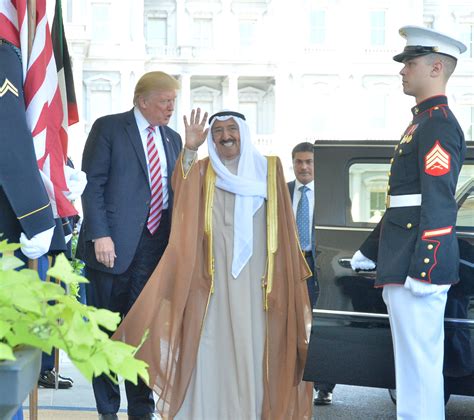 His Highness Amir Meets Us President At White House Embassy Of The