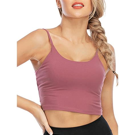 Sayfut Sayfut Push Up Sports Bras For Women Workout Tank Tops Removable Padded Camisole Bra