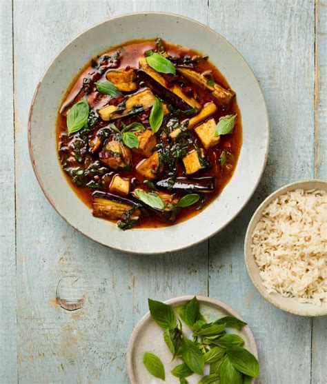 Meera Sodha S Vegan Recipe For Thai Red Curry With Aubergines Tofu And Rainbow Chard Vegan