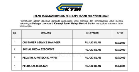 We did not find results for: Jawatan Kosong Terkini Keretapi Tanah Melayu Berhad ...