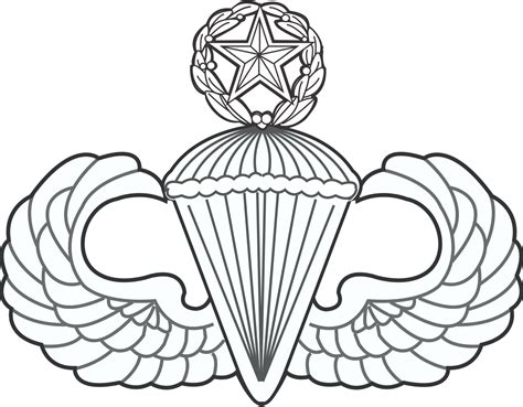 Master Parachutist Badge National Airborne Day August 16 Clipart