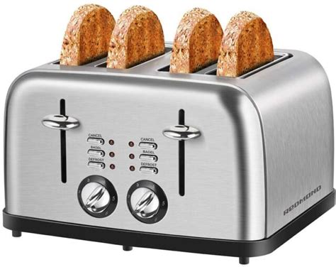 Redmond 4 Slice Toasterretro Stainless Steel Extra Wide Slots Toaster