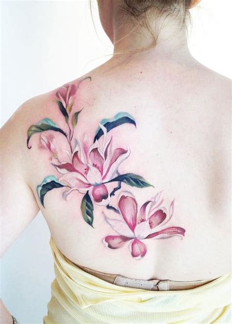 50 Tatouages De Fleurs De Magnolia Tattoo Guide Magazine Numéro 1