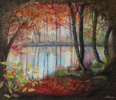 Autumn Trees Original Painting Theartboat