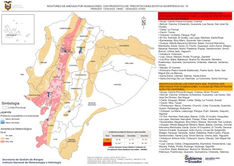 Mapa De Monitoreo De Amenaza De Inundaciones Bajo Pronóstico De