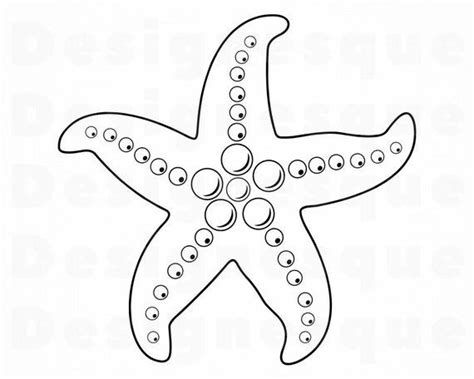 Starfish Outline SVG Star Fish Svg Nautical Svg Starfish Etsy In 2021