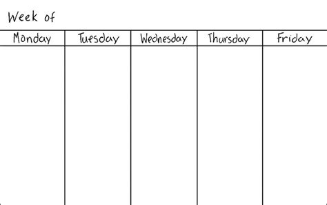 1 Week Calendar Printable Blank Calendar Printable My Calendar Land
