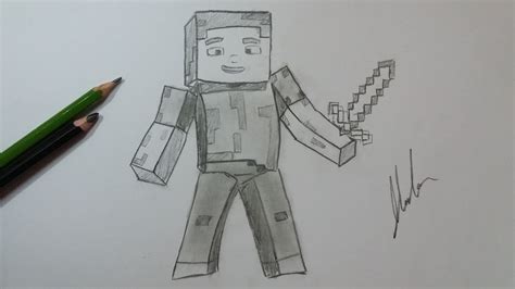 Dibujo De Minecraftsteve Drawing Minecraftsteve Youtube