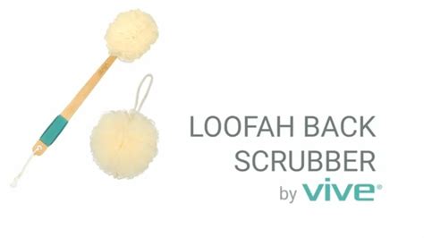 Loofah Back Scrubber By Vive Best Shower And Bath Loofah On A Stick For