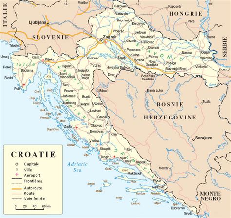 La Croatie Tourisme Carte