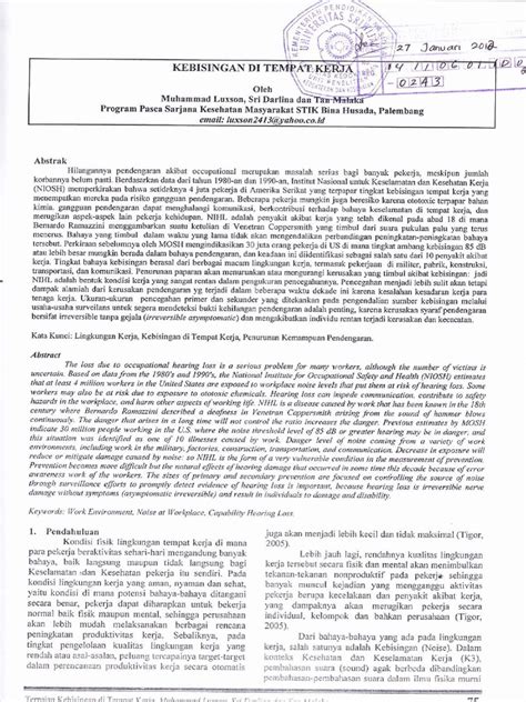 Faktor fisik, faktor kimia, faktor informal di indonesia menunjukkan menggendong maka tekanan pada tulang. kebisingan_di_tempat_kerja.pdf