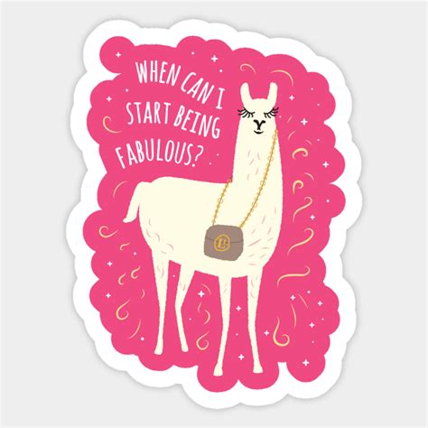 Fabulous Llama Llama Sticker Teepublic